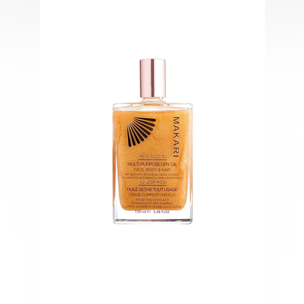 Makari 24K Rose Gold Multi-Purpose Dry Shimmer Oil (3.38 fl oz)